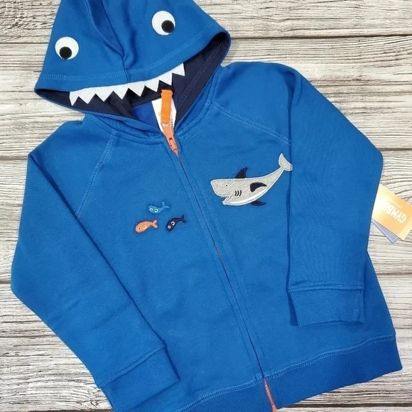 Gymboree NWT Shark Hoodie - Picture 2 of 3